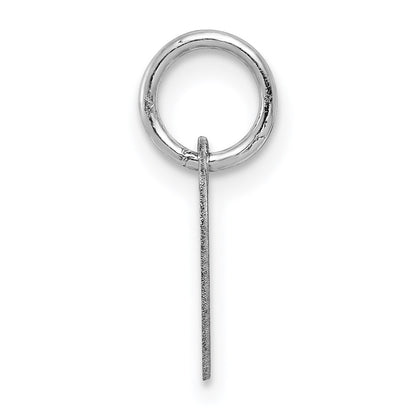14k White Gold Plain .013 Gauge Engravable Heart 12x10mm Disc Charm