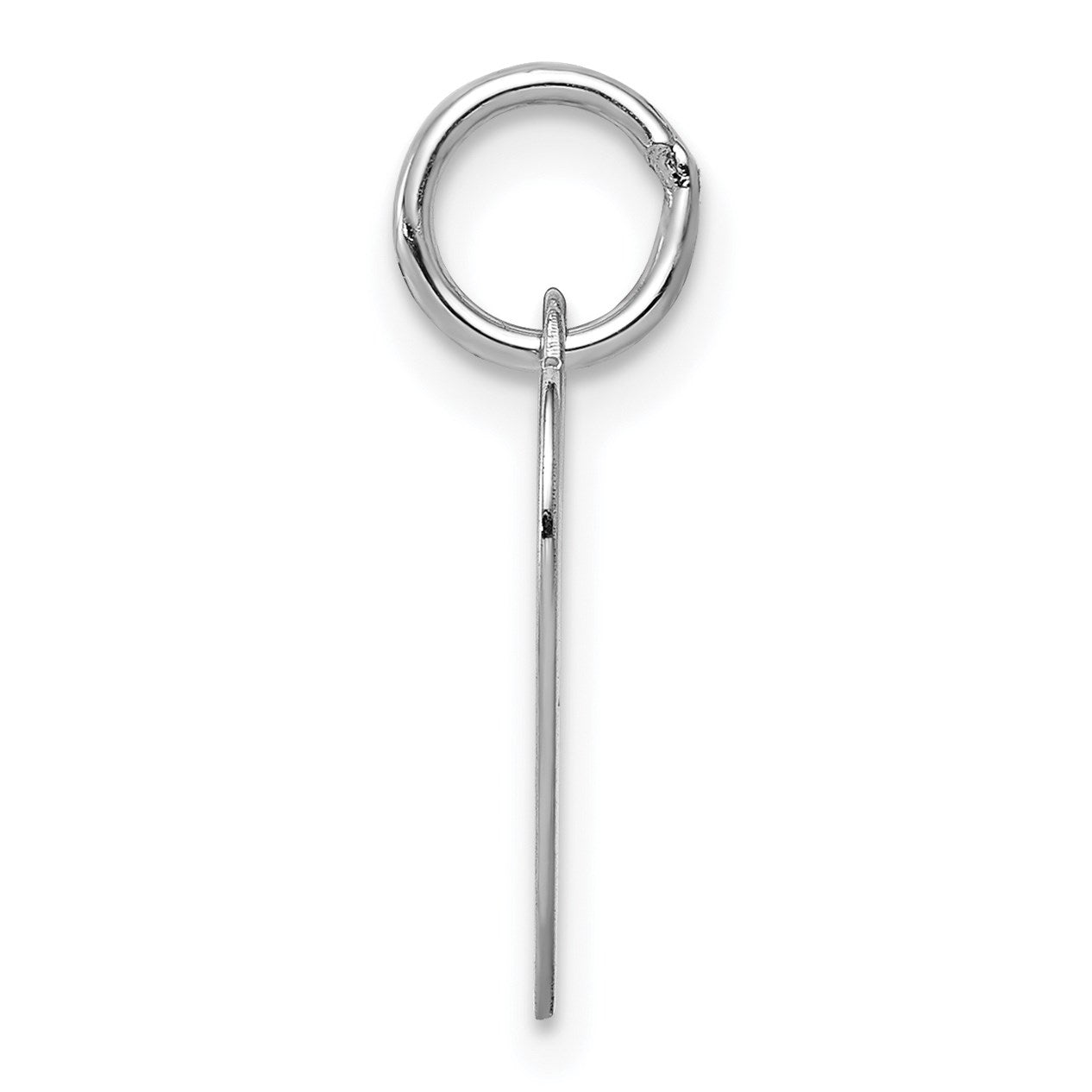 14k White Gold Plain .009 Gauge Engravable Heart 15x14mm Disc Charm