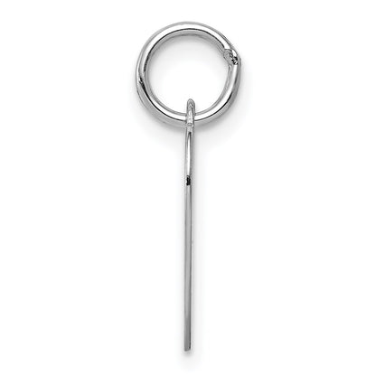14k White Gold Plain .009 Gauge Engravable Heart 15x14mm Disc Charm
