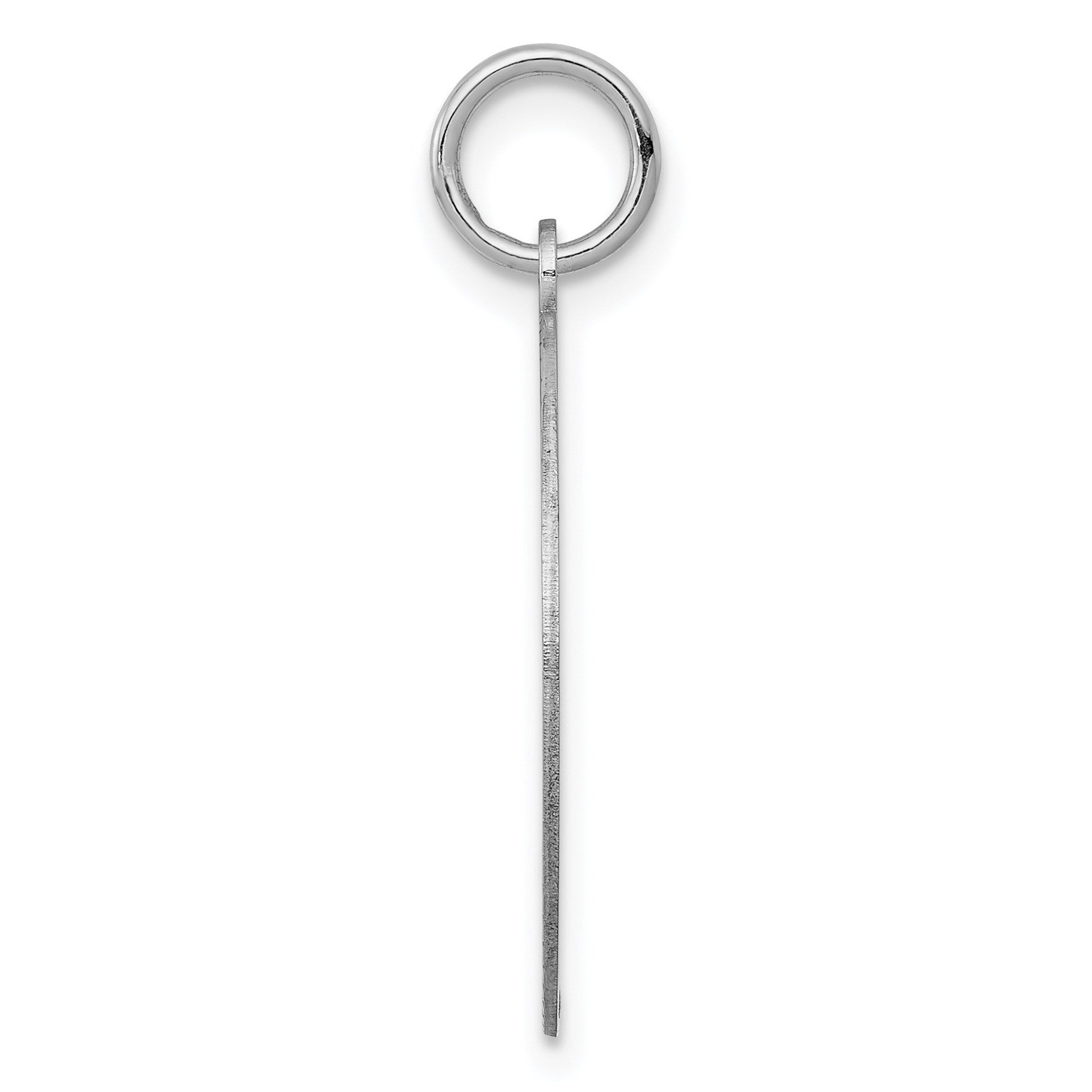 14k White Gold Etched Design Edge .027 Gauge Round Engravable 19mm Disc Charm