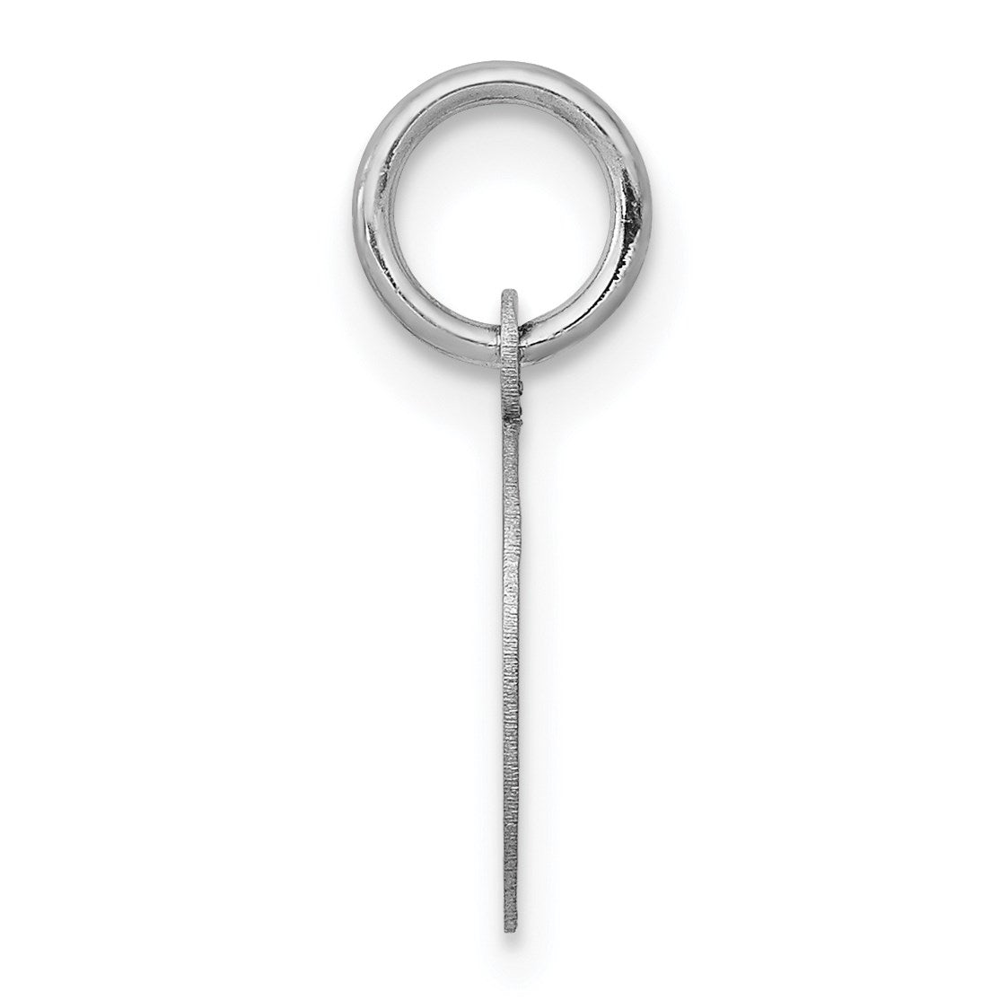 14k White Gold Plain .027 Gauge Round Engravable 12mm Disc Charm