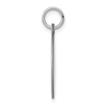 14k White Gold Plain .011 Gauge Round Engravable 18mm Disc Charm