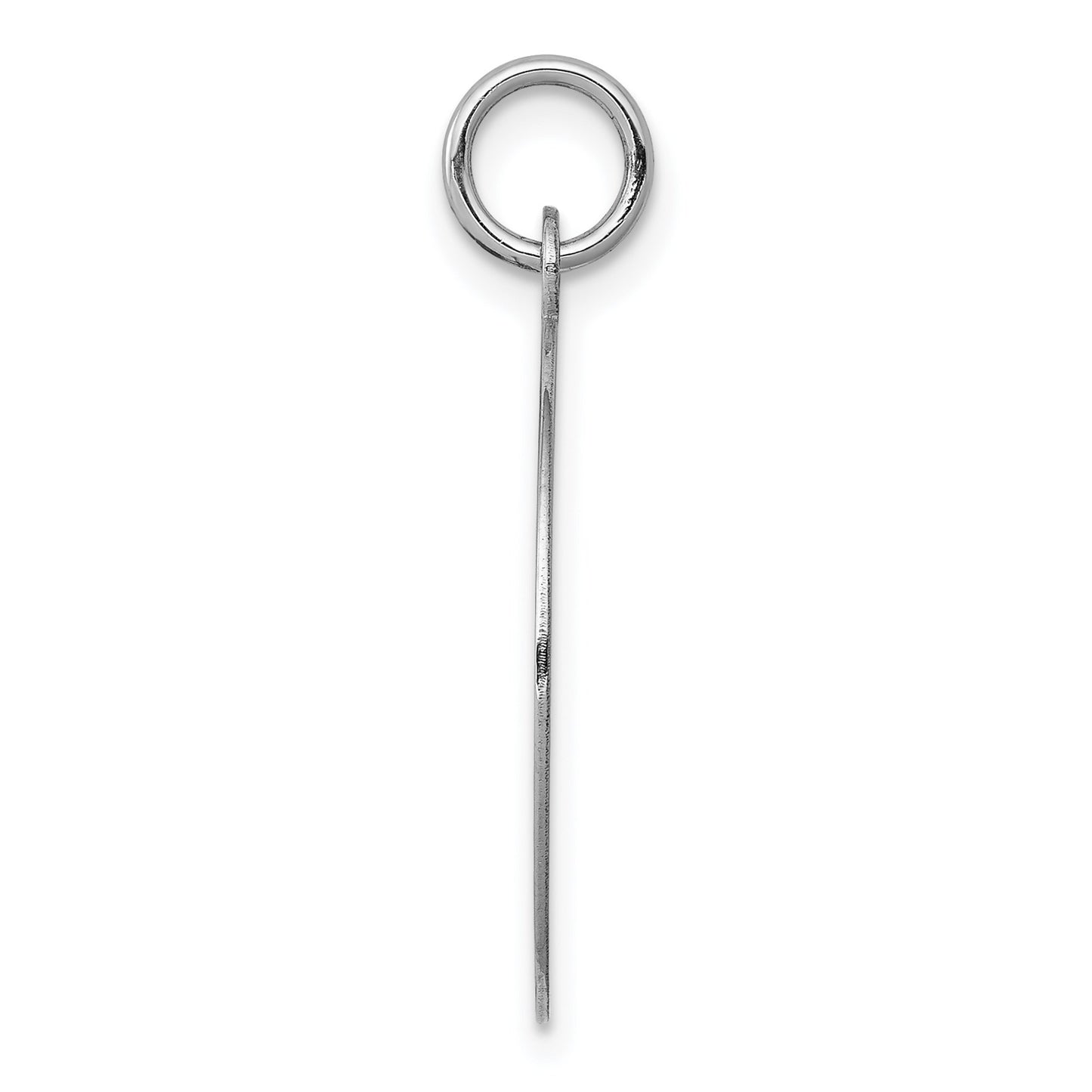 14k White Gold Plain .018 Gauge Round Engravable 19mm Disc Charm