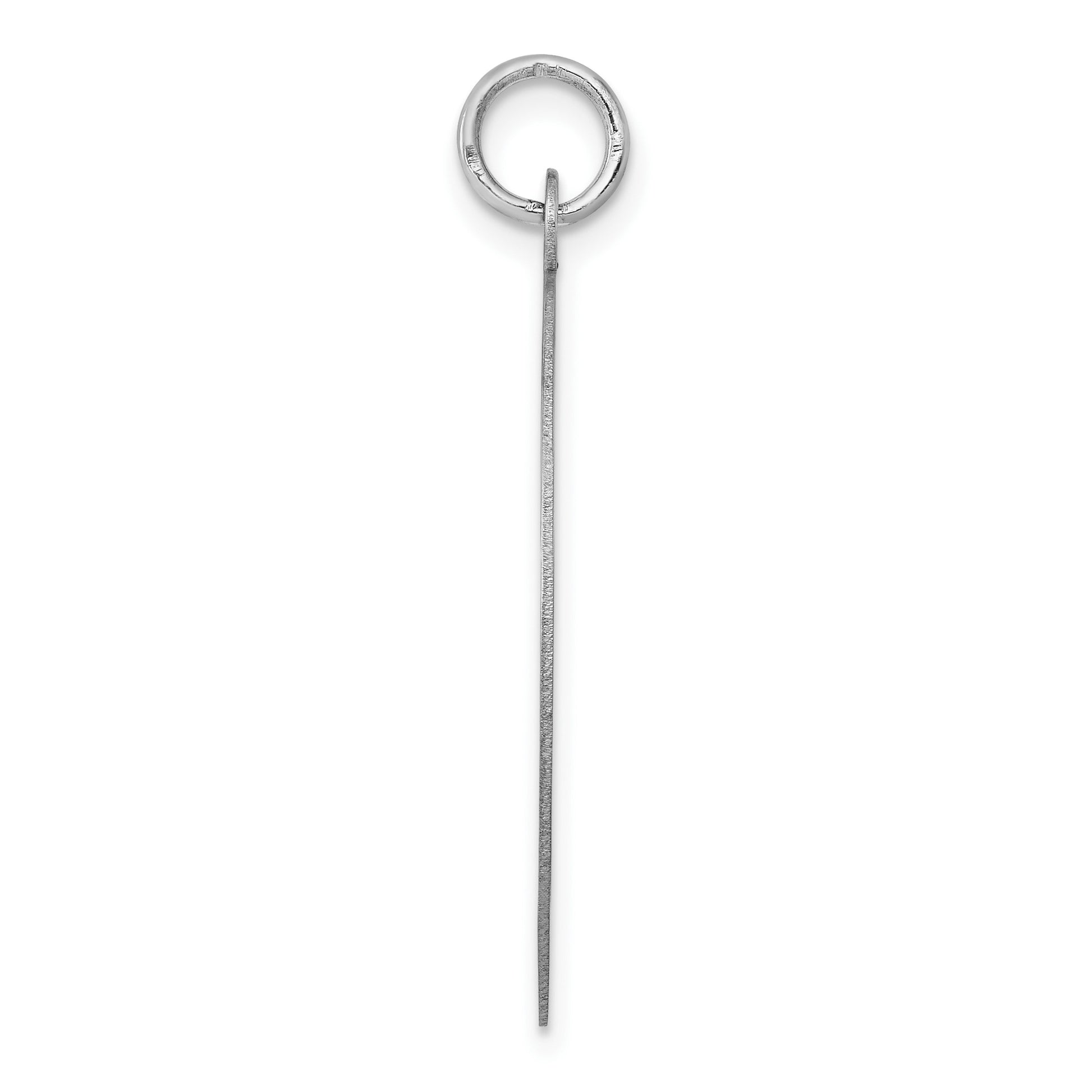 14k White Gold Plain .035 Gauge Round Engravable 24mm Disc Charm