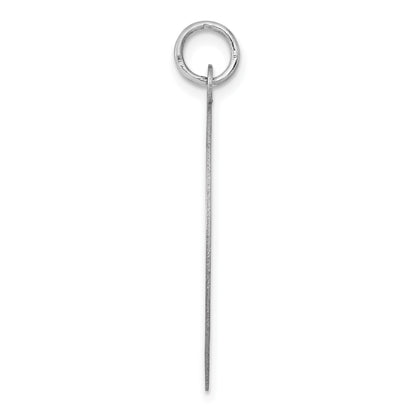 14k White Gold Plain .035 Gauge Round Engravable 24mm Disc Charm