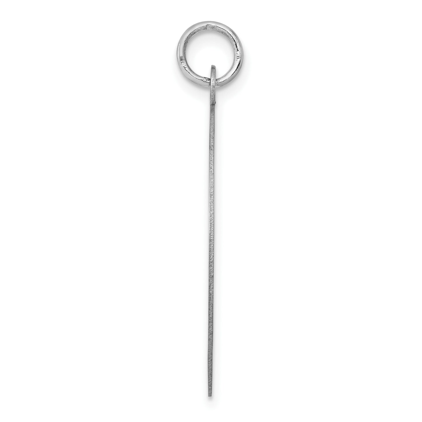 14k White Gold Plain .013 Gauge Round Engravable 24mm Disc Charm