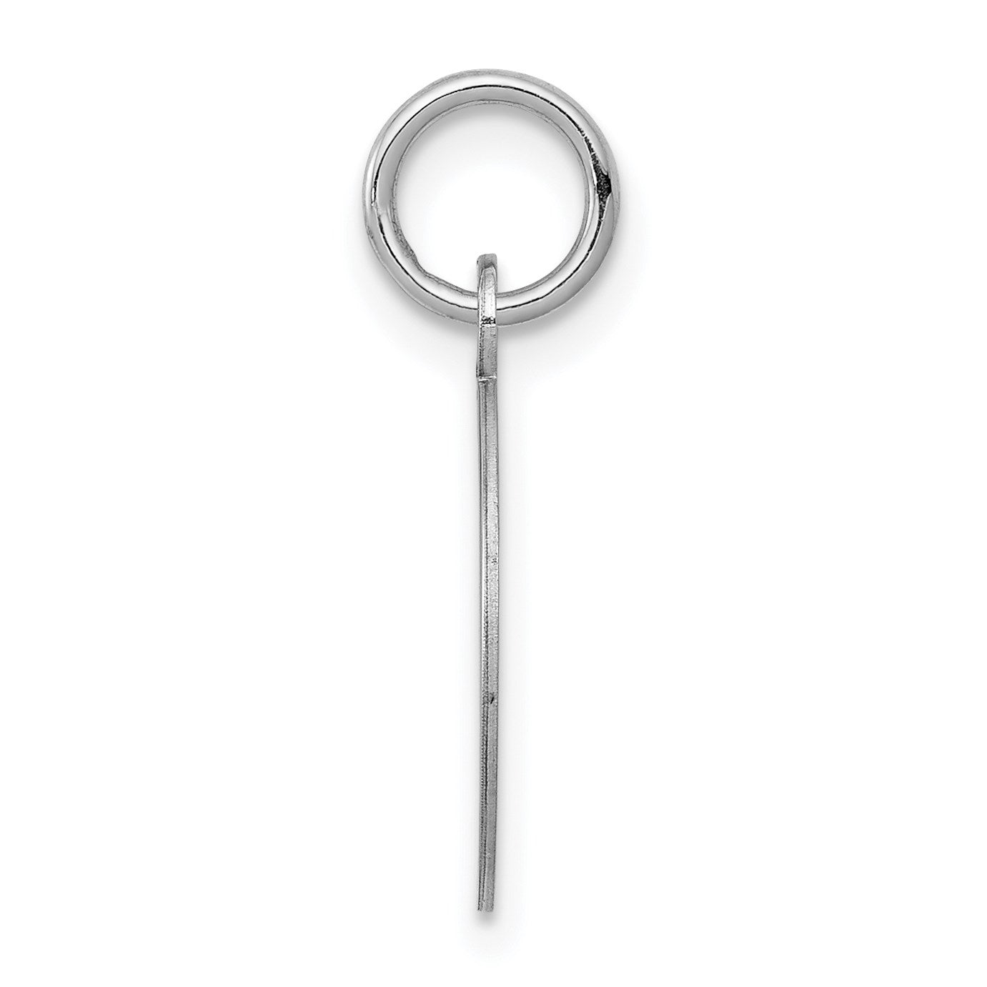 14k White Gold Plain with Grooved Edge .013 Gauge Round Engravable 13mm Disc Charm