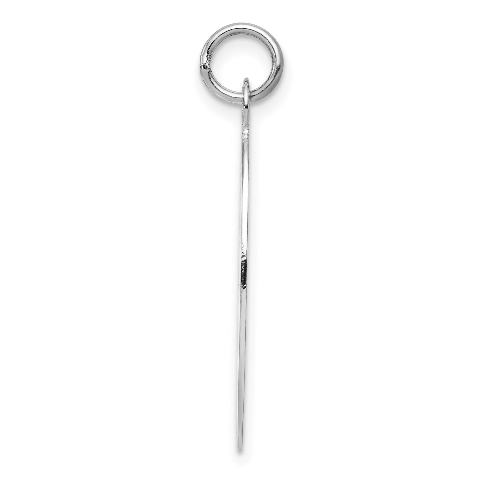 14k White Gold Plain 22x12.5mm .018 Gauge Elliptical Engravable Disc Charm