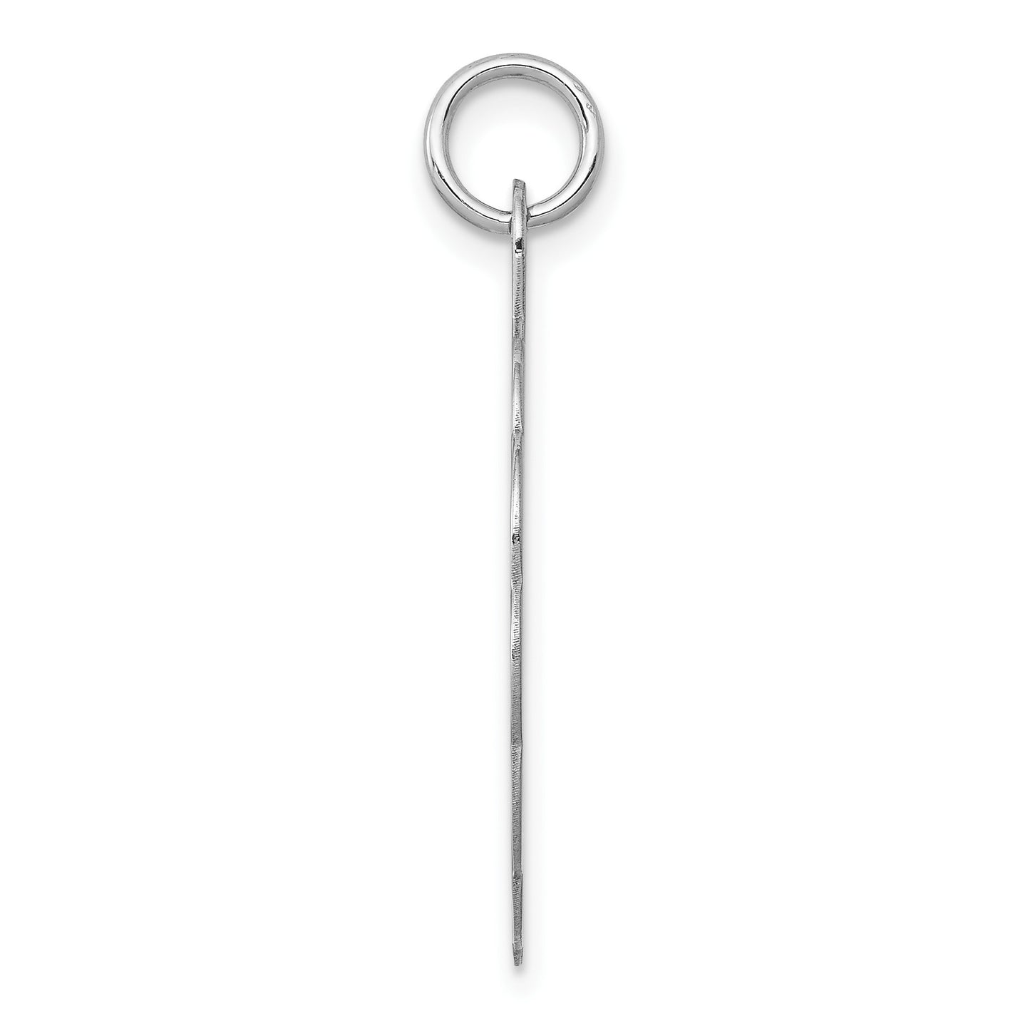 14k White Gold .013 Gauge Engravable Round Scalloped 26x24mm Disc Charm