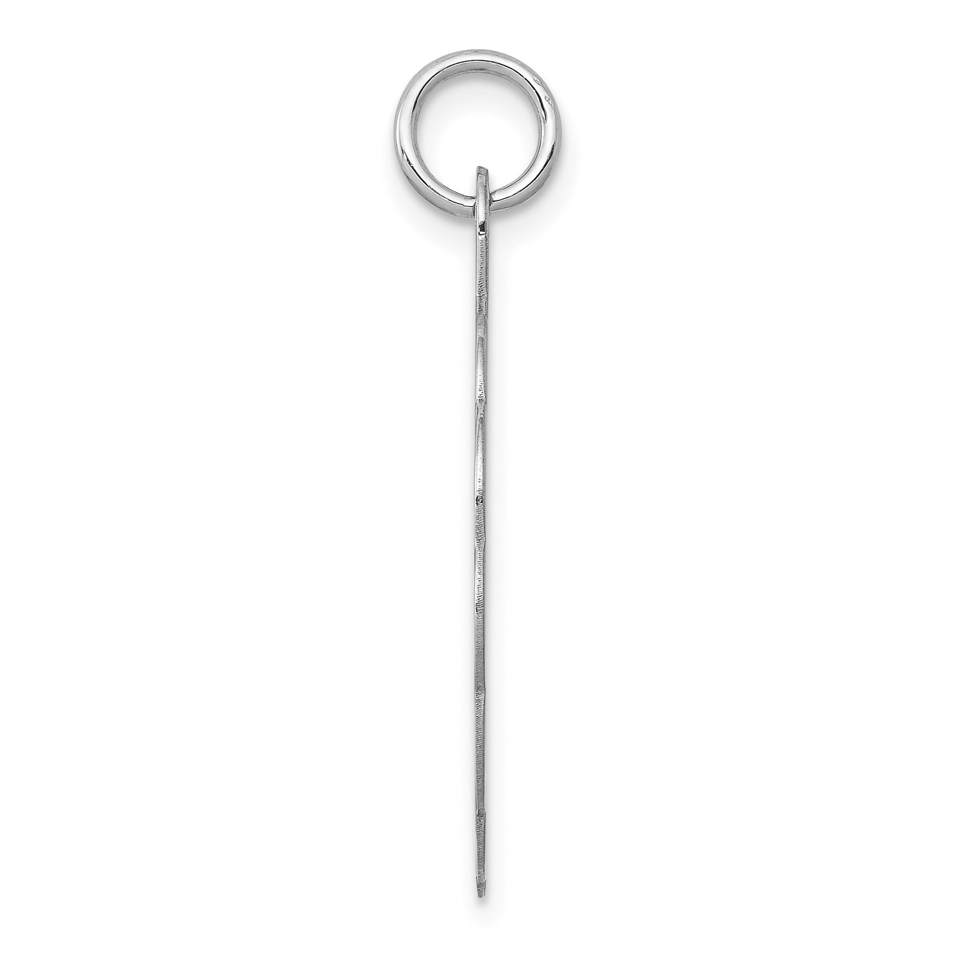 14k White Gold .013 Gauge Engravable Round Scalloped 26x24mm Disc Charm