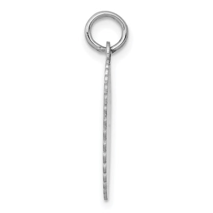 14k White Gold .027 Gauge Engravable Round Scalloped 18mm Disc Charm