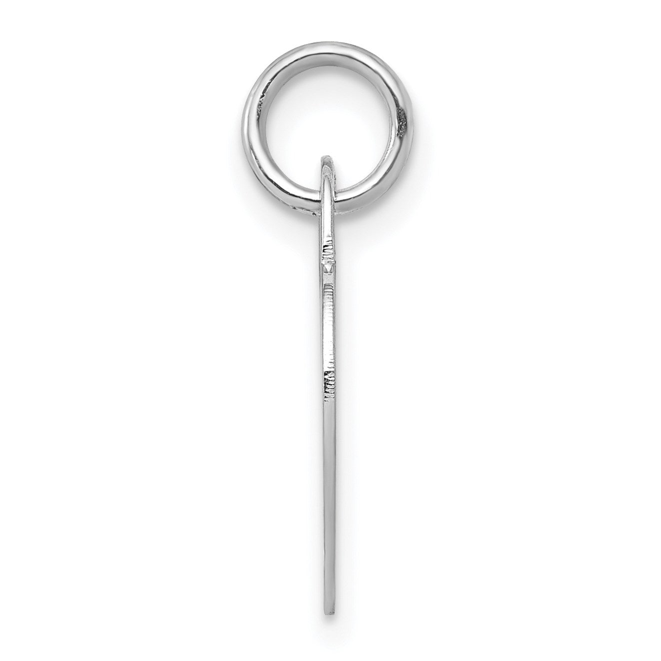 14k White Gold Plain .011 Gauge Engravable Heart 15x12mm Disc Charm
