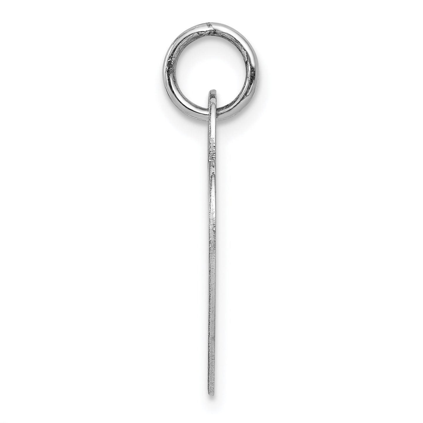 14k White Gold Plain .018 Gauge Engravable Heart 19x15mm Disc Charm