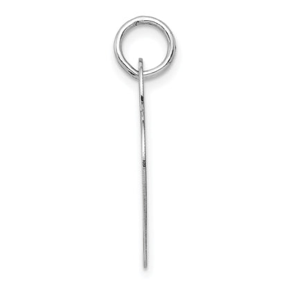 14k White Gold Plain .011 Gauge Engravable Heart 22x18mm Disc Charm