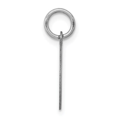 14K White Gold Round Disc Charm