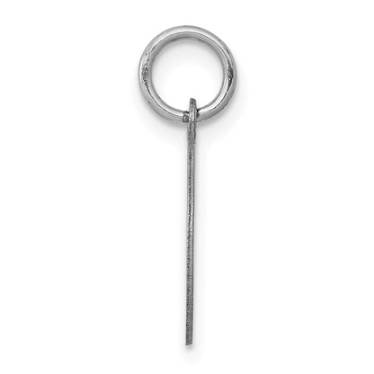 14K White Gold Plain .018 Gauge Round Engravable 12mm Disc Charm
