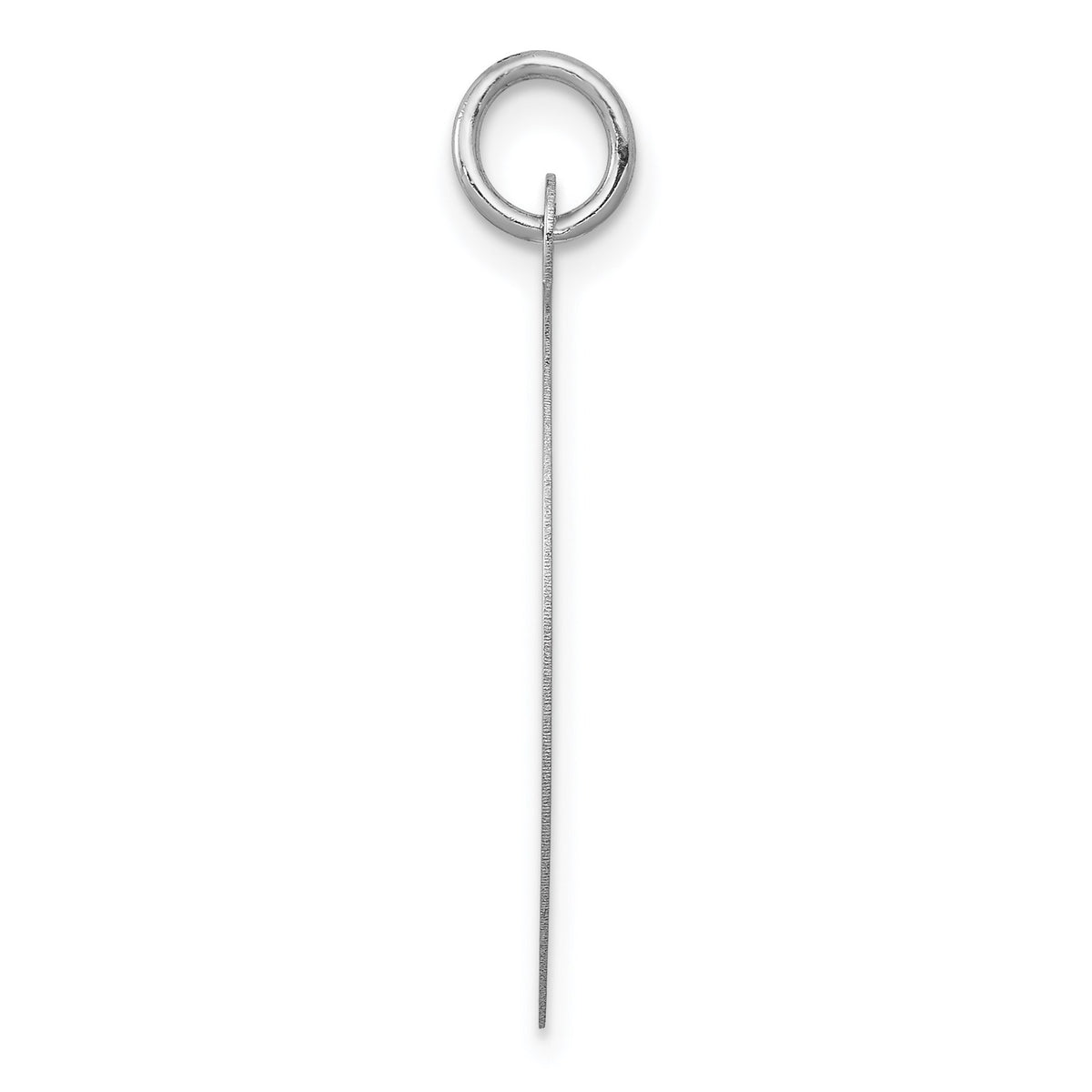 14K White Gold Plain .027 Gauge Round Engravable 22mm Disc Charm