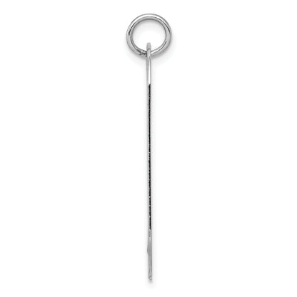 14k White Gold Plain 30x16mm .018 Gauge Engravable Dog Tag w/Notch Disc