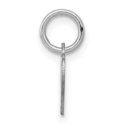 14K White Gold Plain .011 Gauge Engravable Heart 10x10mm Disc Charm