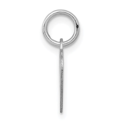 14K White Gold Plain .009 Gauge Engravable Heart 14x12mm Disc Charm