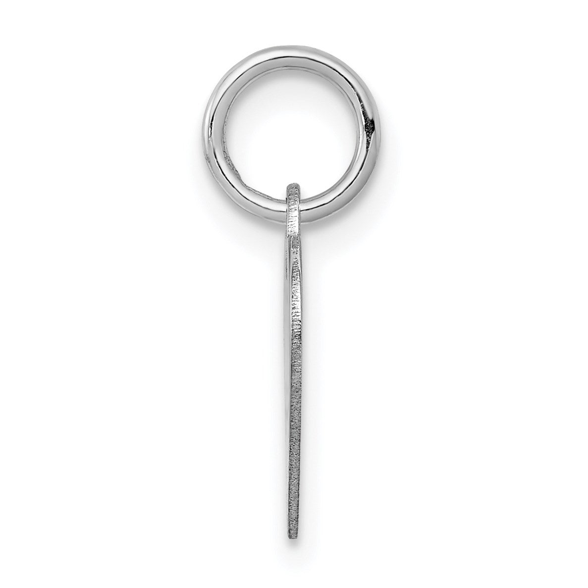 14K White Gold Plain .013 Gauge Engravable Heart 14x12mm Disc Charm