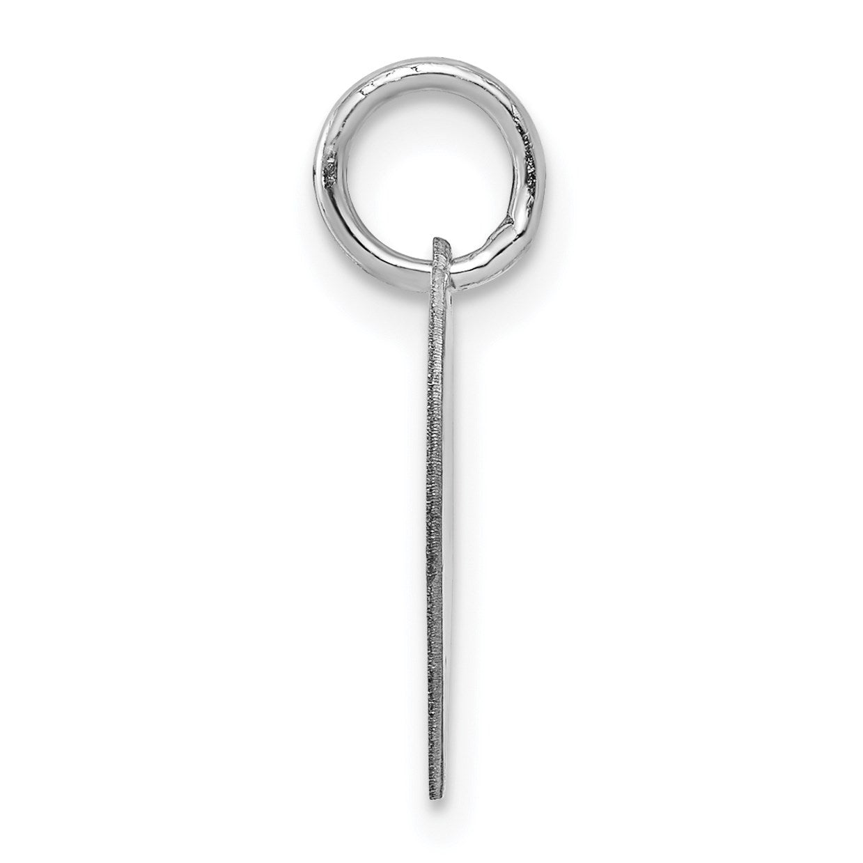 14K White Gold Plain .018 Gauge Engravable Heart 15x14mm Disc Charm