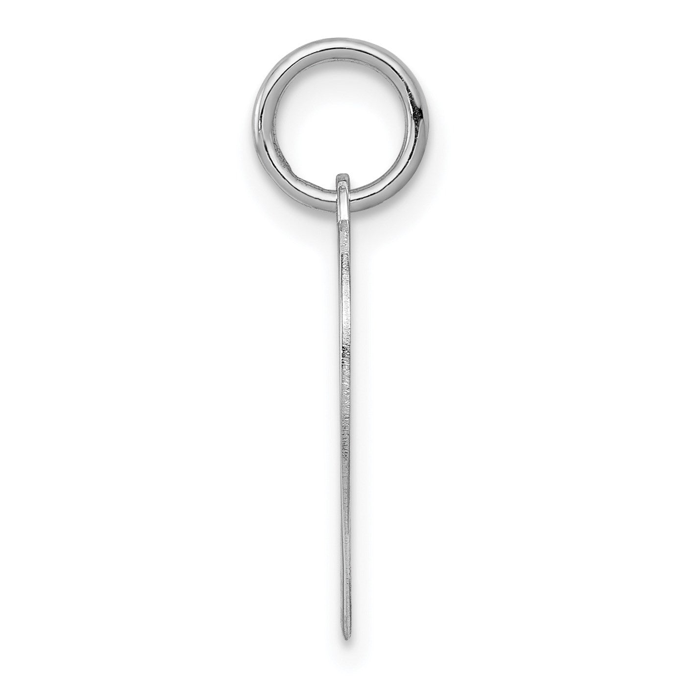14K White Gold Plain .009 Gauge Engravable Heart 16x17mm Disc Charm