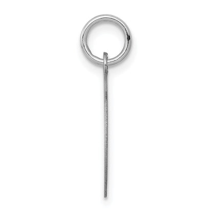 14k White Gold Plain .018 Gauge Round Engravable 15mm Disc Charm