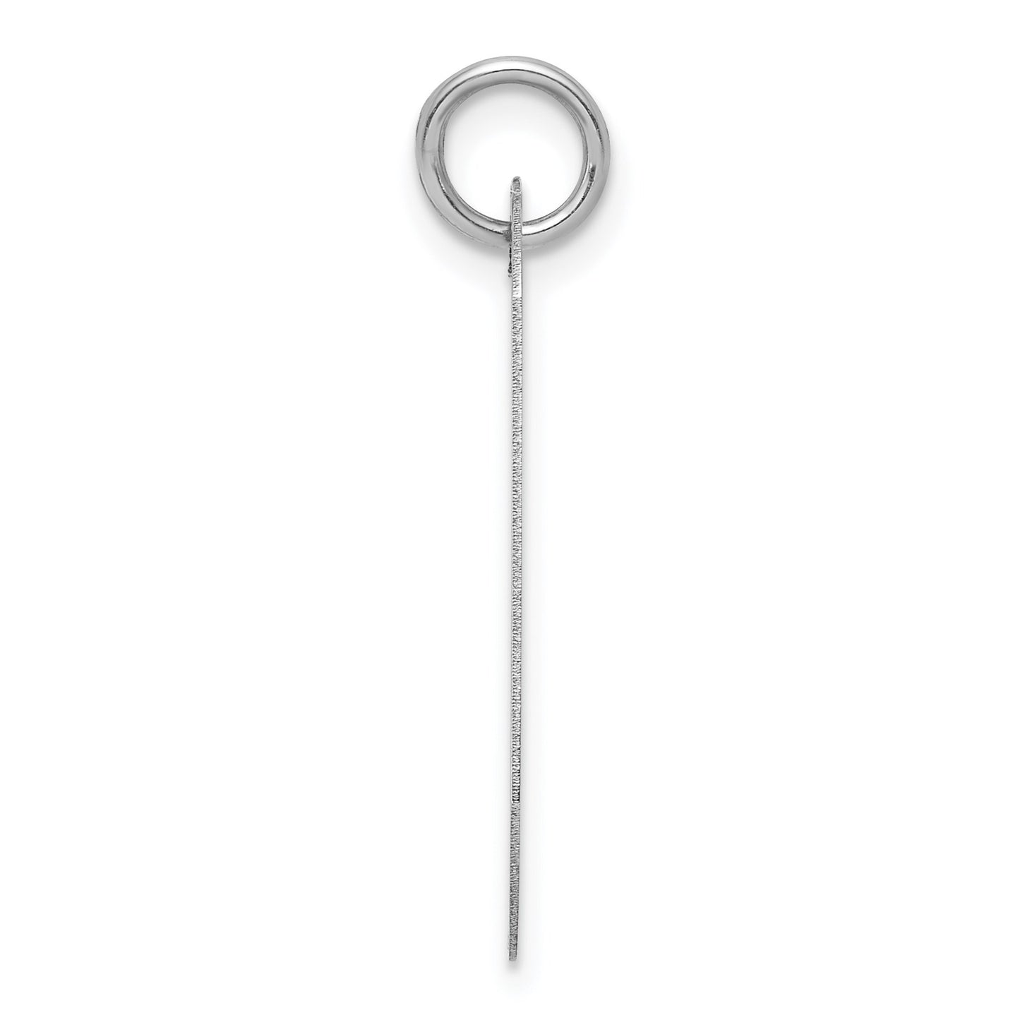 14k White Gold Plain 22.8x12.8mm .027 Gauge Engraveable Dog Tag Disc Charm