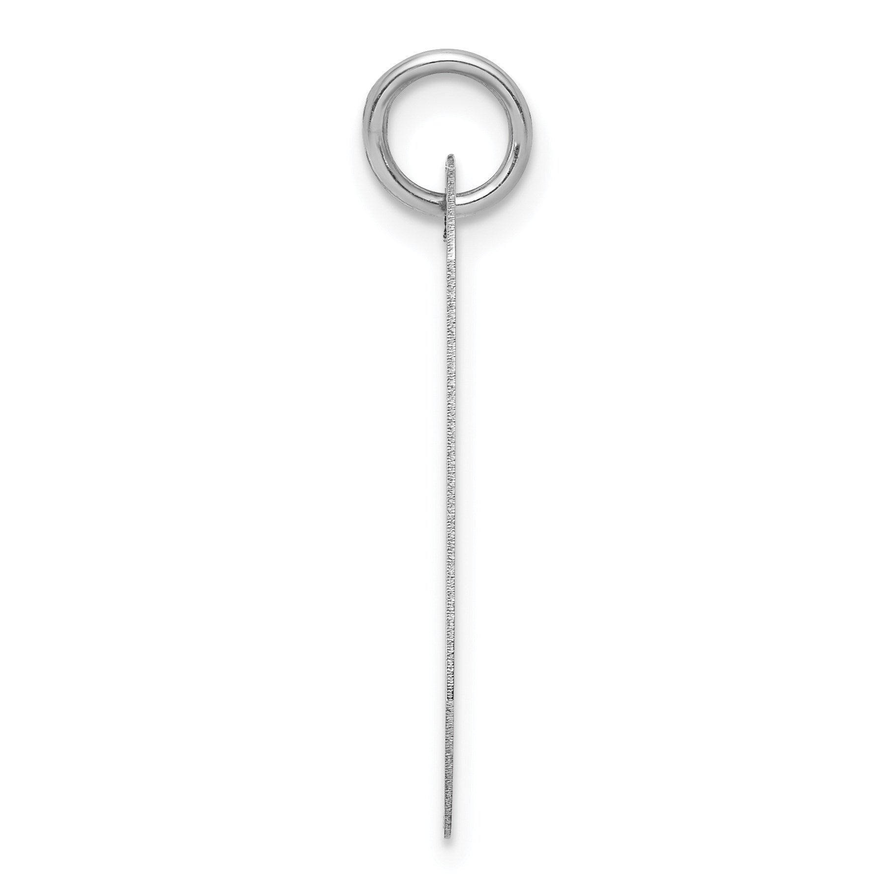 14k White Gold Plain 22.8x12.8mm .027 Gauge Engraveable Dog Tag Disc Charm