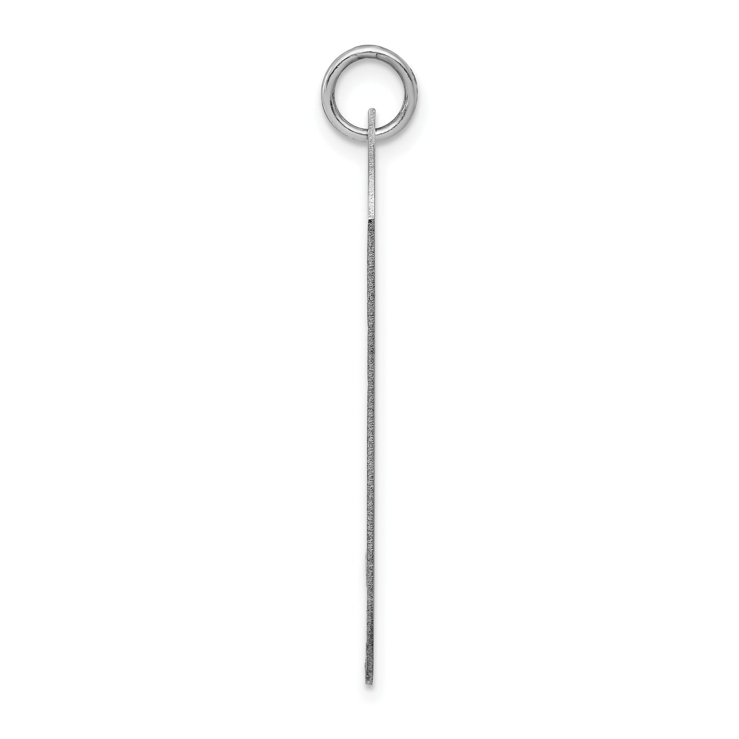 14k White Gold Plain 34.6x20.7mm .018 Gauge Engraveable Dog Tag Disc Charm
