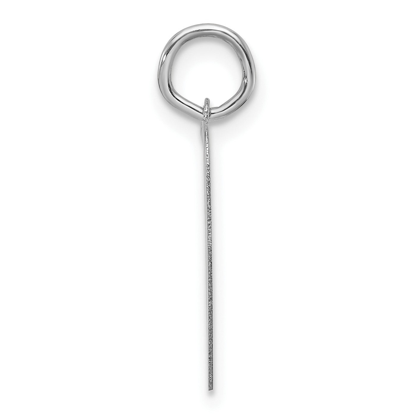 14k White Gold Plain .013 Gauge Engravable Heart 17.16.5mm Disc Charm