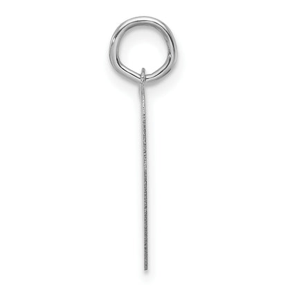 14k White Gold Plain .013 Gauge Engravable Heart 17.16.5mm Disc Charm