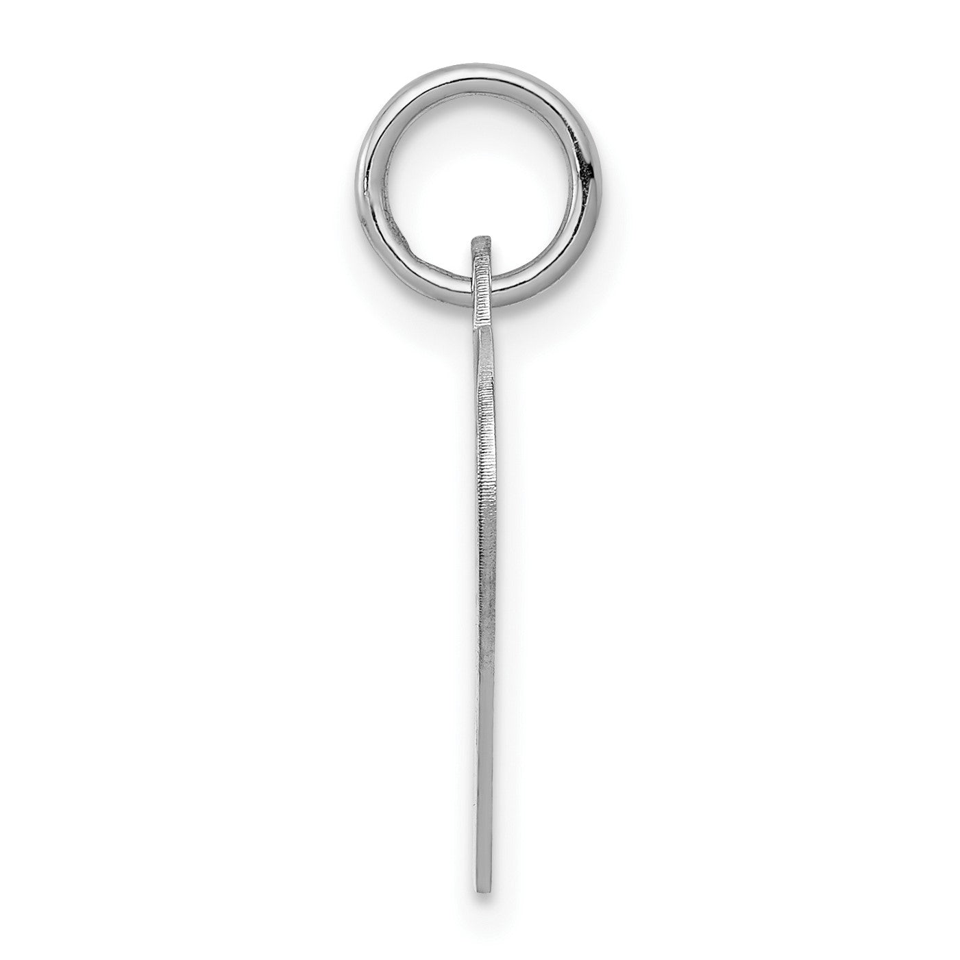 14k White Gold Plain .011 Gauge Engraveable Heart 16x18mm Disc Charm
