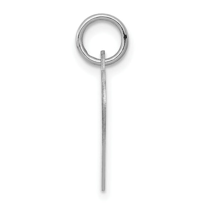 14k White Gold Plain .011 Gauge Engraveable Heart 16x18mm Disc Charm