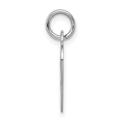 14k White Gold Plain .013 Gauge Engraveable Heart 18x19mm Disc Charm