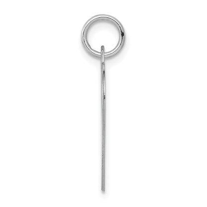 14k White Gold Plain .018 Gauge Engraveable Heart 19x22mm Disc Charm