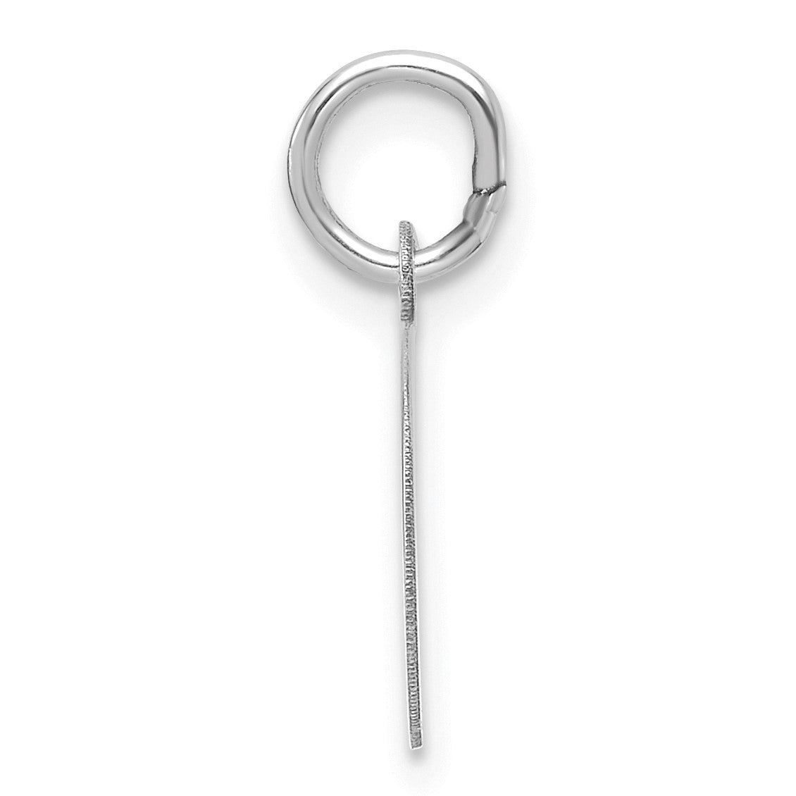 14k White Gold Plain .013 Gauge Round Engravable 10.6mm Disc Charm