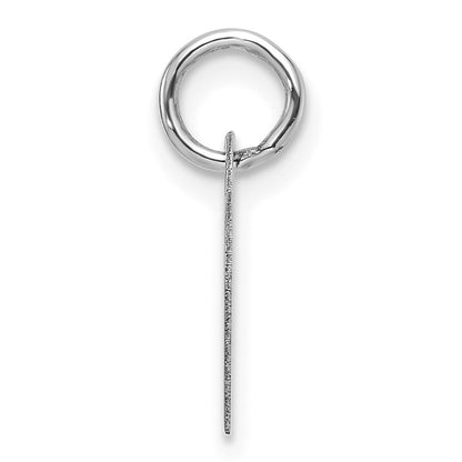 14k White Gold Plain .013 Gauge Engravable Heart 9.5x10mm Disc Charm