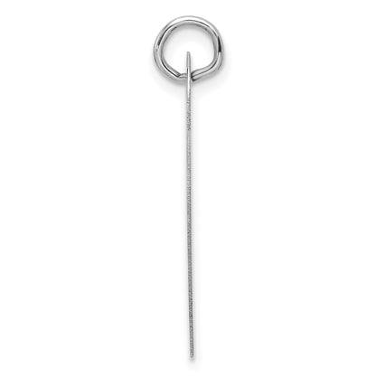 14k White Gold Plain .013 Gauge Engravable Heart 20.4x21.3mm Disc Charm