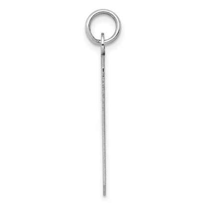 14k White Gold Plain 21.7x11.5mm .018 Gauge Rectangular Engravable Charm