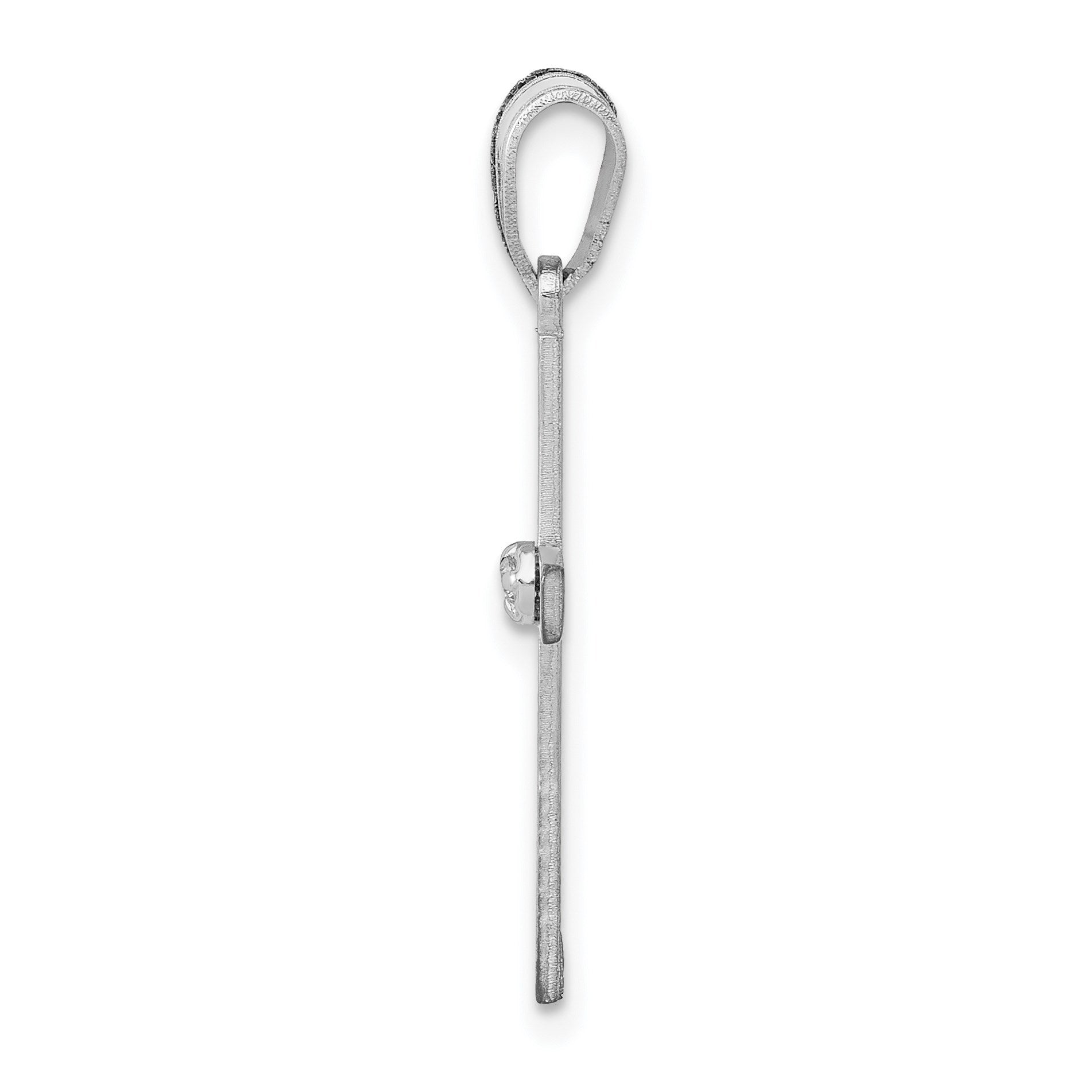 14k White Gold .01 carat Diamond Cross Pendant
