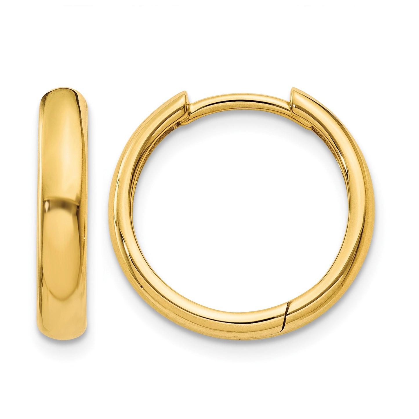 14k Round Hinged Hoop Earrings