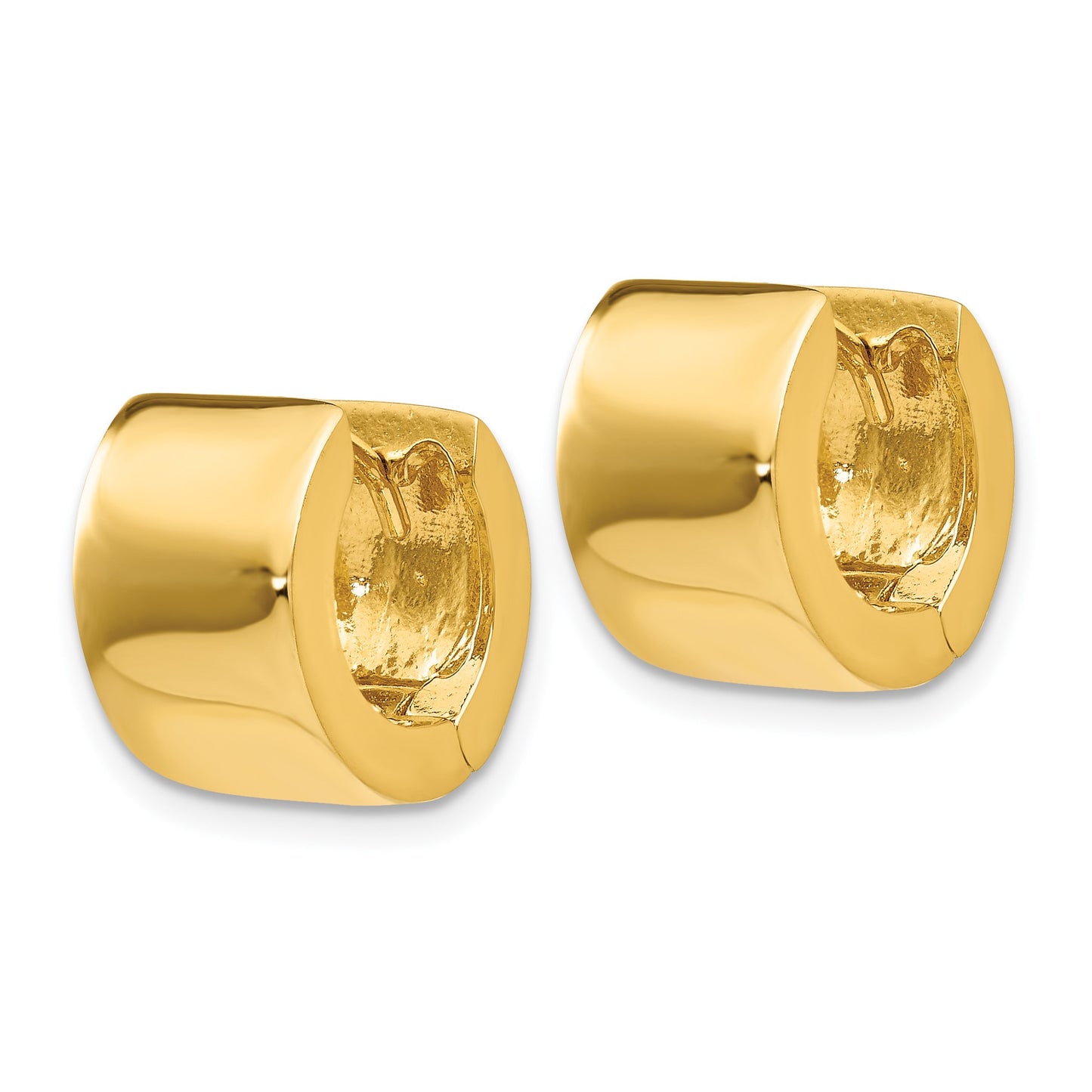 14k Round Hinged Hoop Earrings
