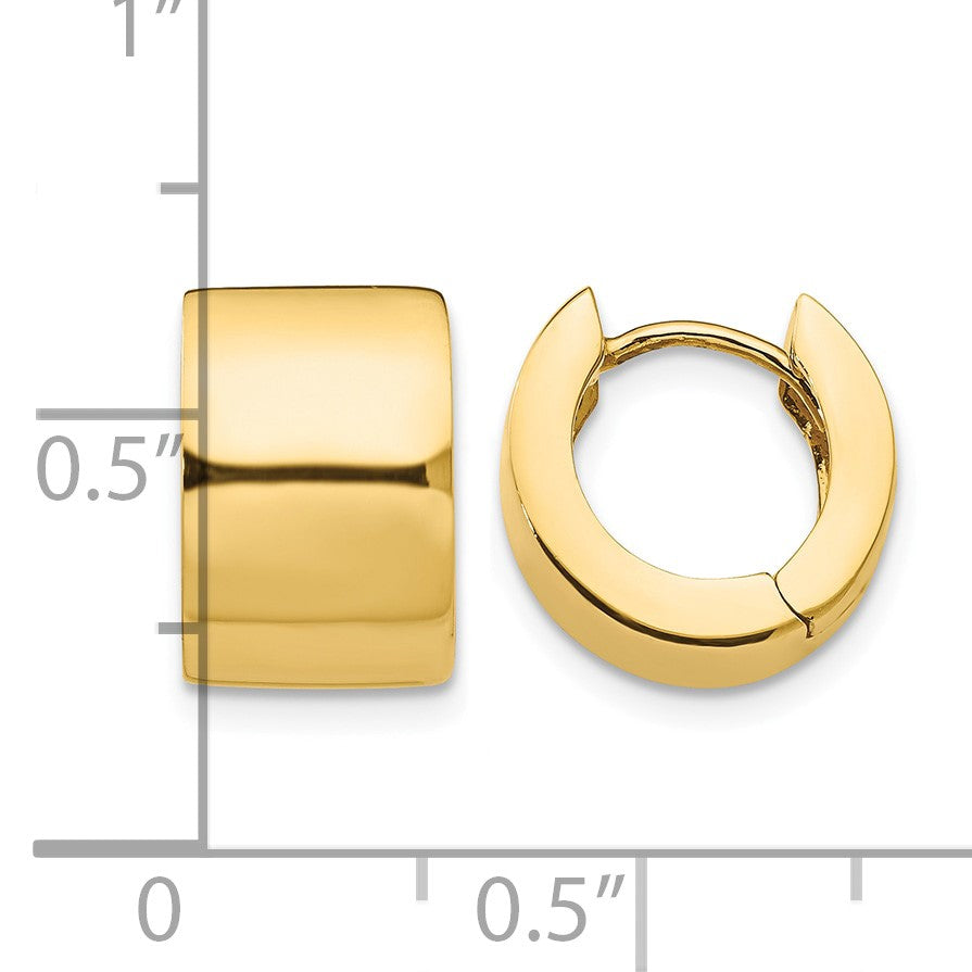 14k Round Hinged Hoop Earrings