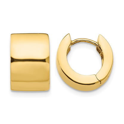 14k Round Hinged Hoop Earrings