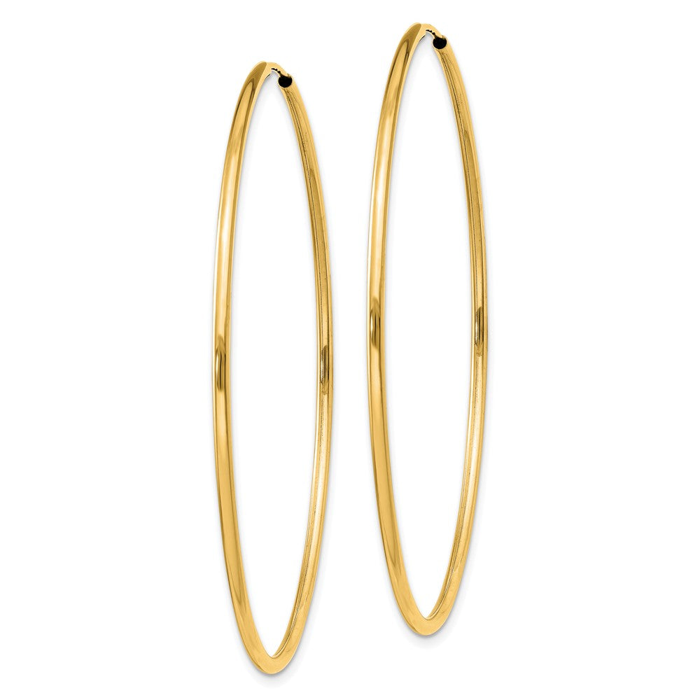 14k 1.5mm Polished Round Endless Hoop Earrings