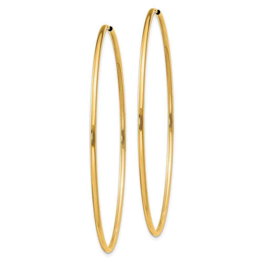 14k 1.5mm Polished Round Endless Hoop Earrings