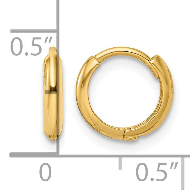 14k Polished Hinged Hoop Earrings