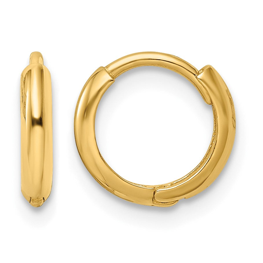 14k Polished Hinged Hoop Earrings